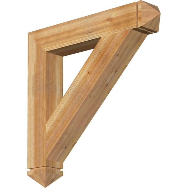 Ekena Millwork Traditional Arts & Crafts Rough Sawn Bracket, Western Red Cedar, 6"W x 38"D x 38"H BKT06X38X38TRA03RWR - main